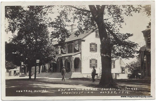 Genuine-Antique-Postcard-Central-House-275-Anniversary-Sandwich-Mass-Opening-C-C-C-July-29-1914-Antique-Postcards-Other-Cape-Cod-1914-Real-Photo-Maps-Of-Antiquity-1800s-19th-century