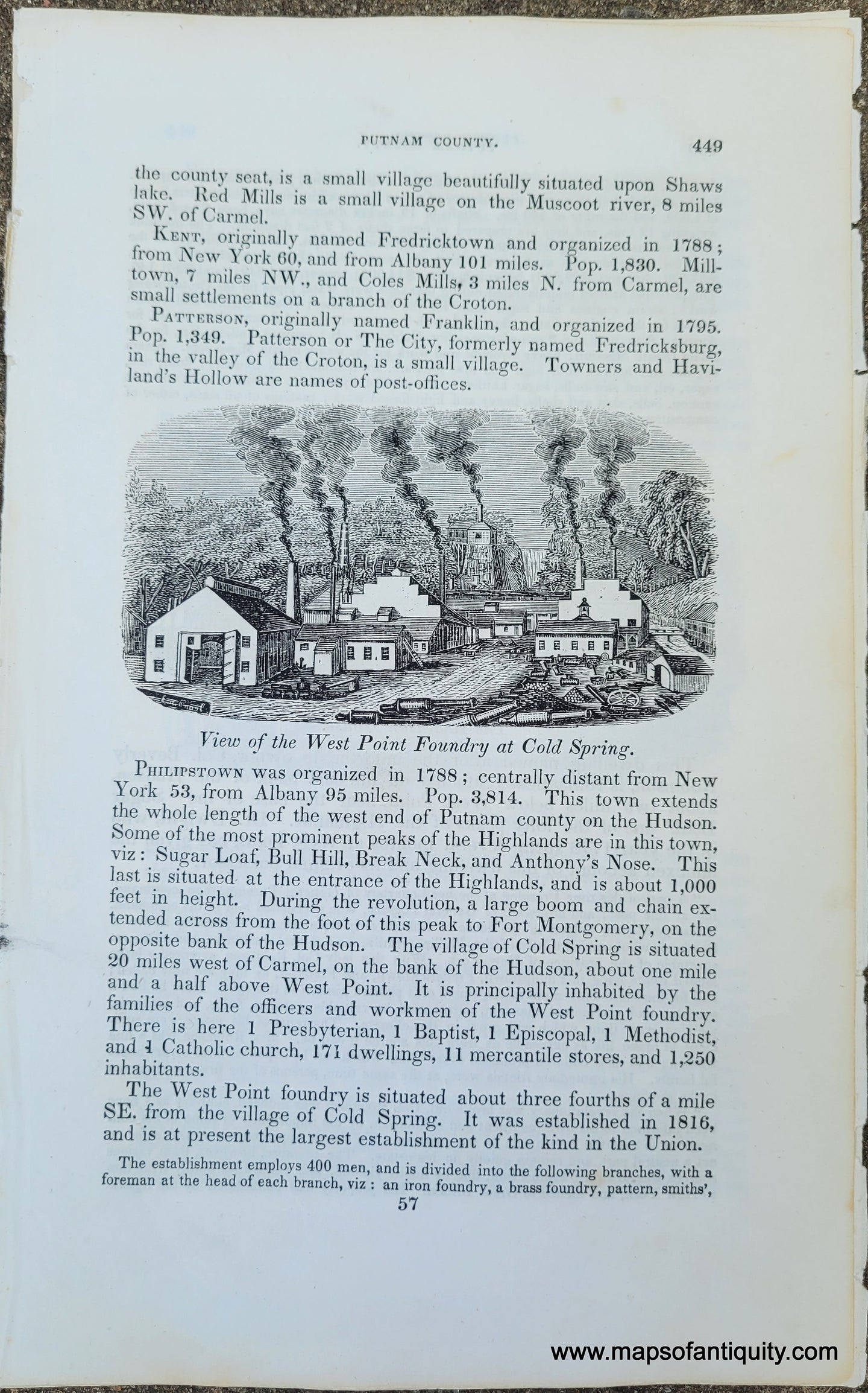 Genuine-Antique-Illustration-View-of-the-West-Point-Foundry-at-Cold-Spring-(NY)-1841-Barber-Maps-Of-Antiquity