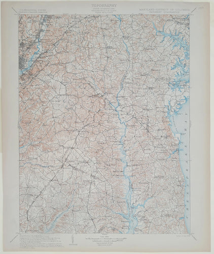 Genuine-Antique-Topographic-map-Patuxent-Quadrangle-Maryland-MD-Washington-DC-Antique-Topo-Map-Antique-Geological-&-Topographical-Maps-Vermont-1906-USGS-Maps-Of-Antiquity-1800s-19th-century