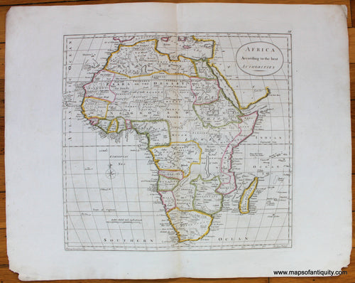 Antique-Hand-Colored-Map-Africa-According-to-the-best-Authorities.-Africa-Africa-General-1814-Carey-Maps-Of-Antiquity