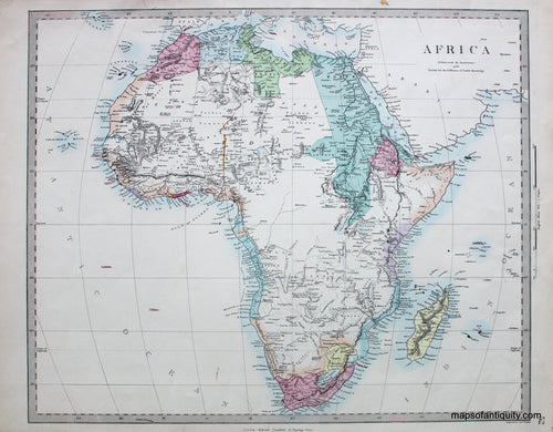 Antique-Hand-Colored-Map-Africa-Africa-Africa-General-1853-Cox/SDUK/Society-for-the-Diffusion-of-Useful-Knowledge-Maps-Of-Antiquity