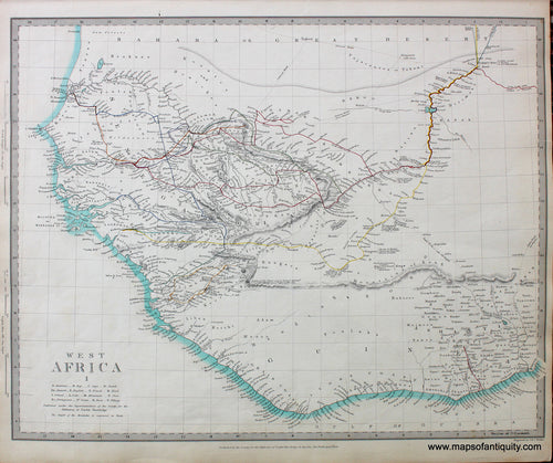 Antique-Hand-Colored-Map-West-Africa-I-SDUK-Africa-Africa-General-1840/1844-SDUK/Society-for-the-Diffusion-of-Useful-Knowledge-Maps-Of-Antiquity