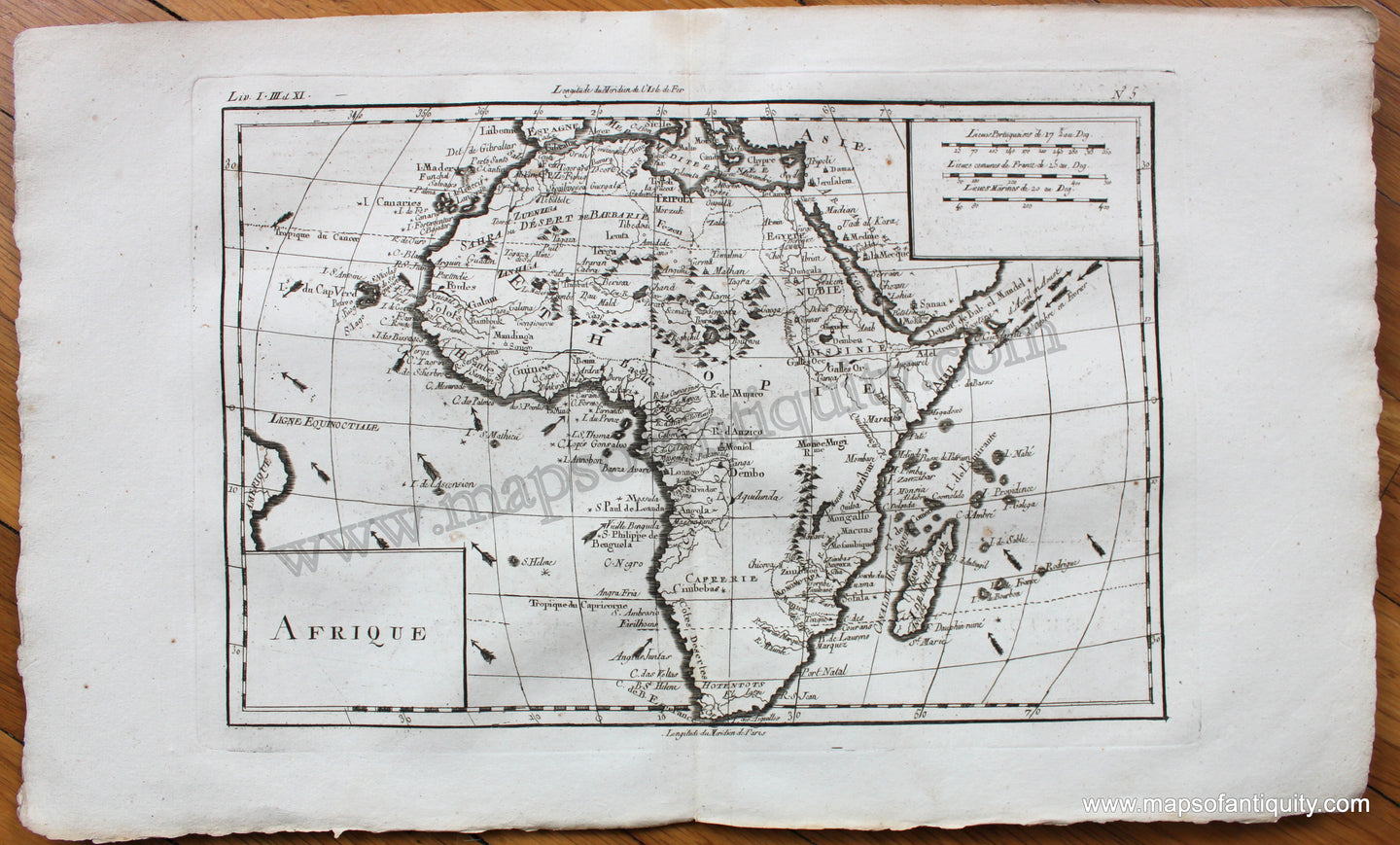 Antique-Map-Afrique-Africa-Raynal-Bonne-1780-1780s-1700s-Late-18th-Century-Maps-of-Antiquity