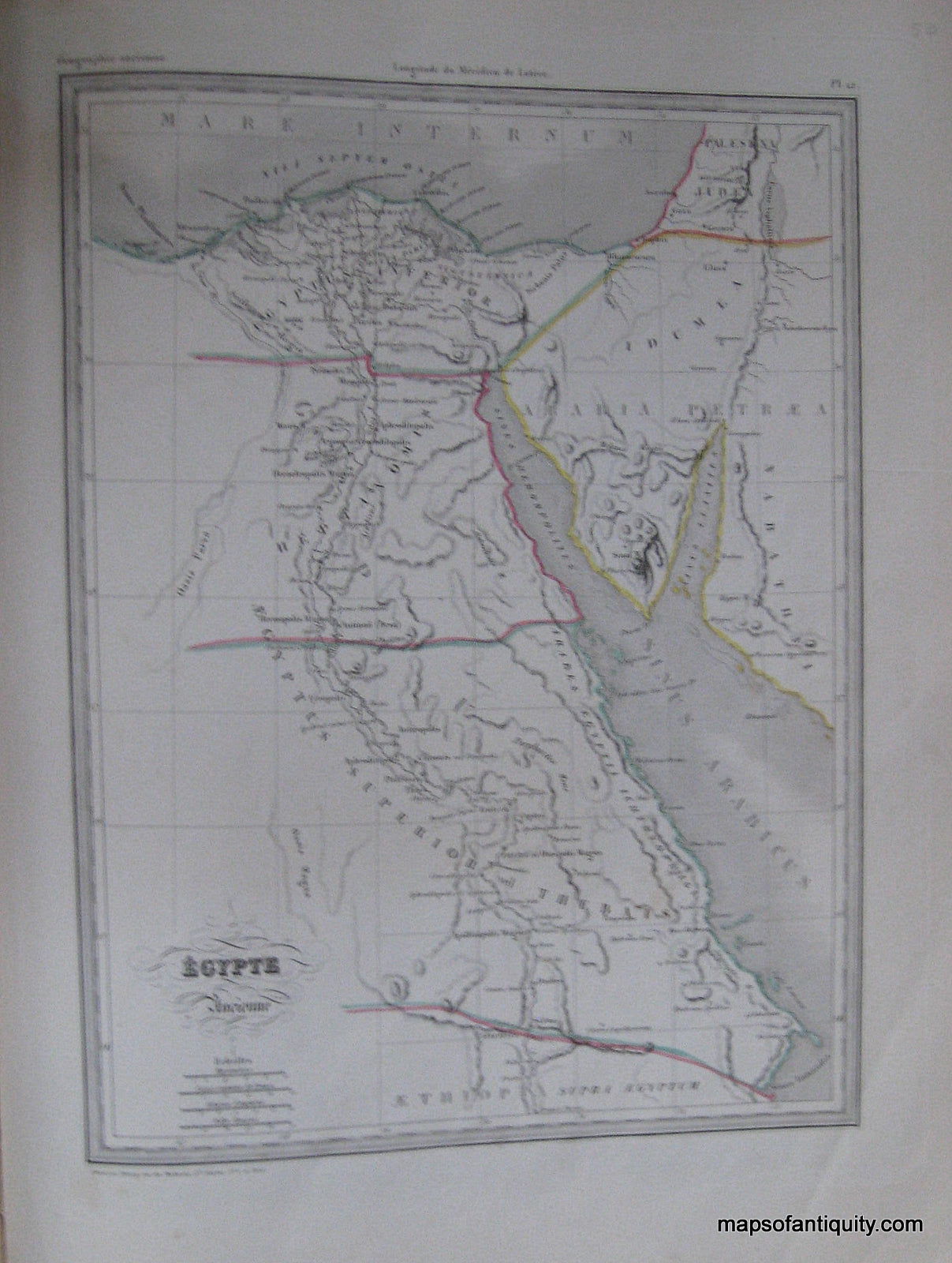 Antique-Hand-Colored-Map-Egypte-Ancienne.-Africa--1842-Malte-Brun-Maps-Of-Antiquity