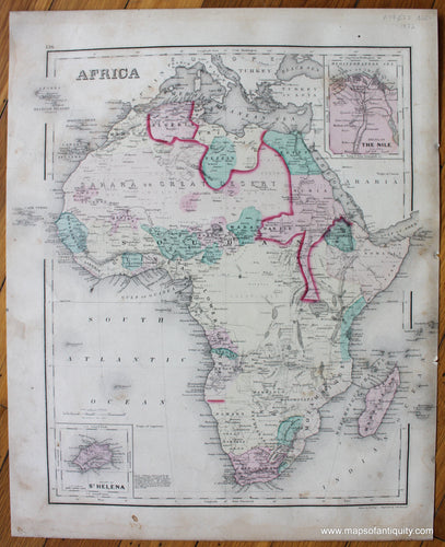Antique-Map-Gray's-Atlas-Map-of-Africa-1872-1870s-1800s-19th-century