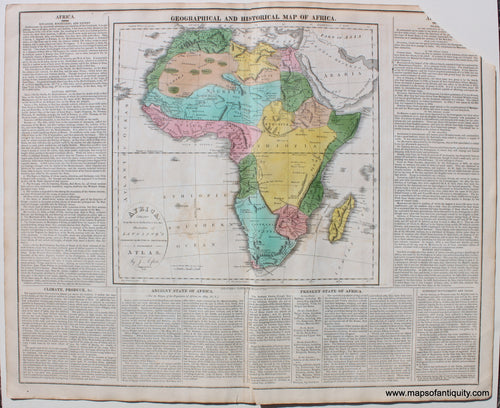 1821 - Geographical and Historical Map of Africa. No. 66. - Antique Map