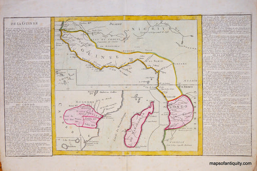 Antique-Hand-Colored-Map-Guinea-Congo-Madagascar-Africa--c.-1770--Maps-Of-Antiquity