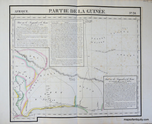 Antique-Hand-Colored-Map-Partie-de-la-Guinee-Africa--1825-Vandermaelen-Maps-Of-Antiquity