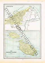 Load image into Gallery viewer, 1894 - N.W. Africa, Marocco Algeria &amp; Tunis, and Africa, verso: South Africa, and Smyrna, and The Maltese Islands - Antique Map
