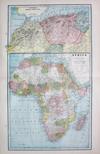 Load image into Gallery viewer, Antique-Printed-Color-Map-N.W.-Africa-Marocco-Algeria-&amp;-Tunis-and-Africa-verso:-South-Africa-and-Smyrna-and-The-Maltese-Islands-Africa-Africa-General-1894-Cram-Maps-Of-Antiquity
