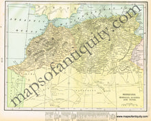 Load image into Gallery viewer, 1900 - Africa, verso: Northwest Africa Morocco, Algeria and Tunis, and Northeast Africa Egypt, Abyssinia, Eritrea and Egyptian Soudan - Antique Map

