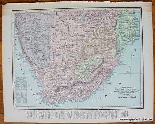 Antique-Map-South-African-Republic-Orange-Free-State-Cape-Colony-Oceanica-Cram-1900