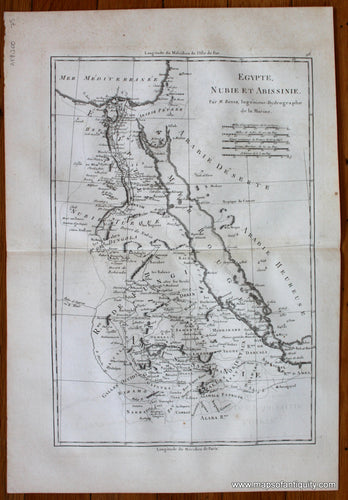 Antique-Map-Africa-Egypt-Nile-Bonne-Desmarest-1787