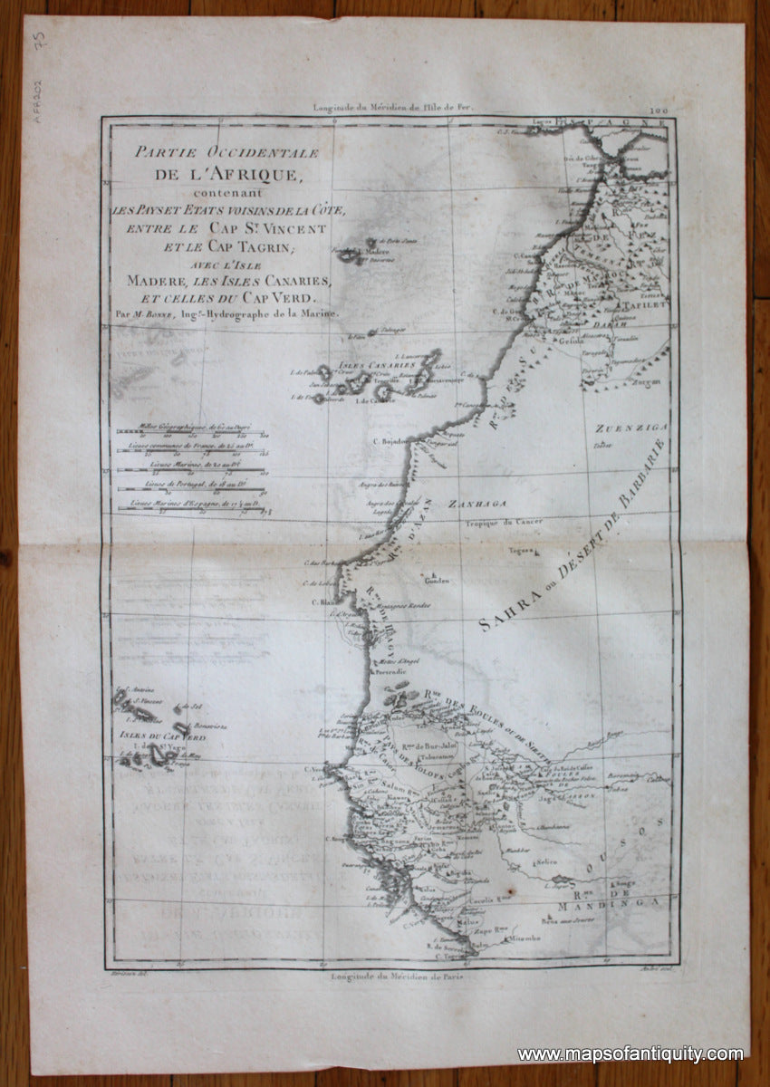 Antique-Map-Africa-Morocco-Algeria-Libya-Tunisia-Bonne-Desmarest-1787
