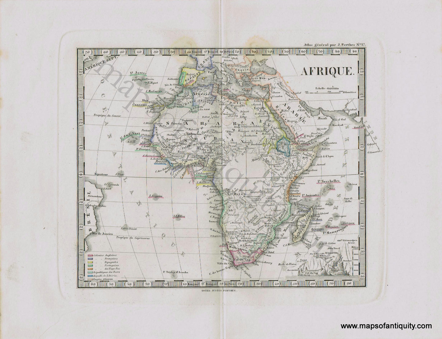 Africa-Afrique-Perthes-1871-Antique-Map-1870s-1800s-19th-century-Maps-of-Antiquity