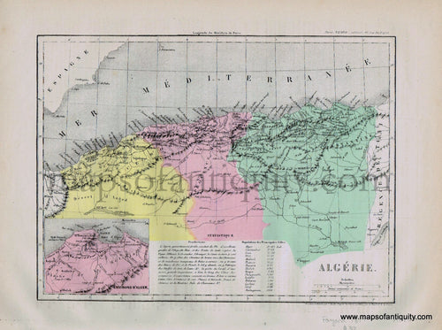 Antique-Printed-Color-Map-Africa-Algerie.--1877-Fayard--1800s-19th-century-Maps-of-Antiquity