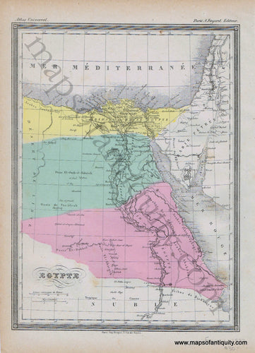 Antique-Printed-Color-Map-Africa-Egypte---Egypt-1877-Fayard-Egypt-1800s-19th-century-Maps-of-Antiquity