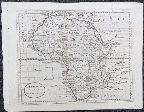 Genuine-Antique-Map-Africa-from-the-Best-Authorities-Africa--1789-Guthrie-Maps-Of-Antiquity-1800s-19th-century