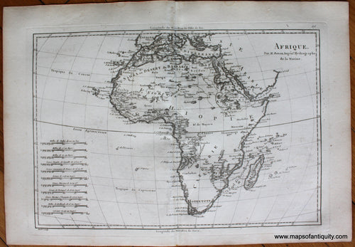 Genuine-Antique-Map-Afrique---Africa-Antique-Africa-Maps--1787-Bonne-and-Desmarest-Maps-Of-Antiquity-1800s-19th-century