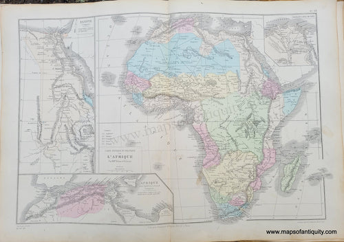 Genuine-Antique-Map-Carte-Physique-et-Politique-de-l'Afrique---Physical-and-Political-Map-of-Africa-1875-Drioux-&-Leroy-AFR278-Maps-Of-Antiquity