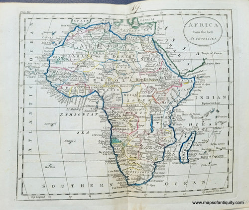 Genuine-Antique-Map-Africa-from-the-best-Authorities-1800-Russell-Guthrie-Maps-Of-Antiquity