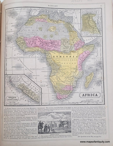 Genuine-Antique-Hand-Colored-Map-Africa-1850-Mitchell-Thomas-Cowperthwait-Co--Maps-Of-Antiquity