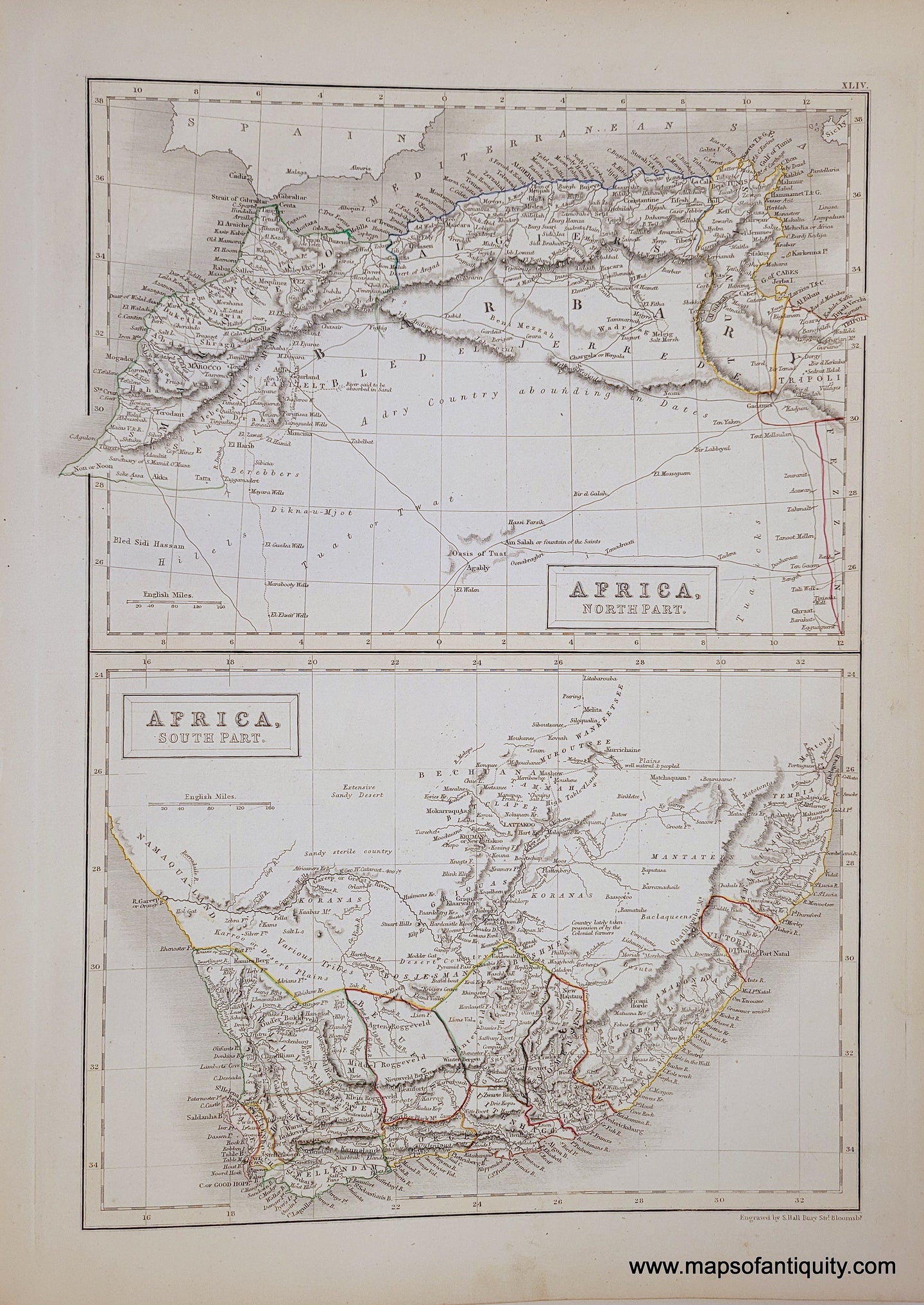 Genuine-Antique-Map-Africa-North-Part-1841-Black-Maps-Of-Antiquity