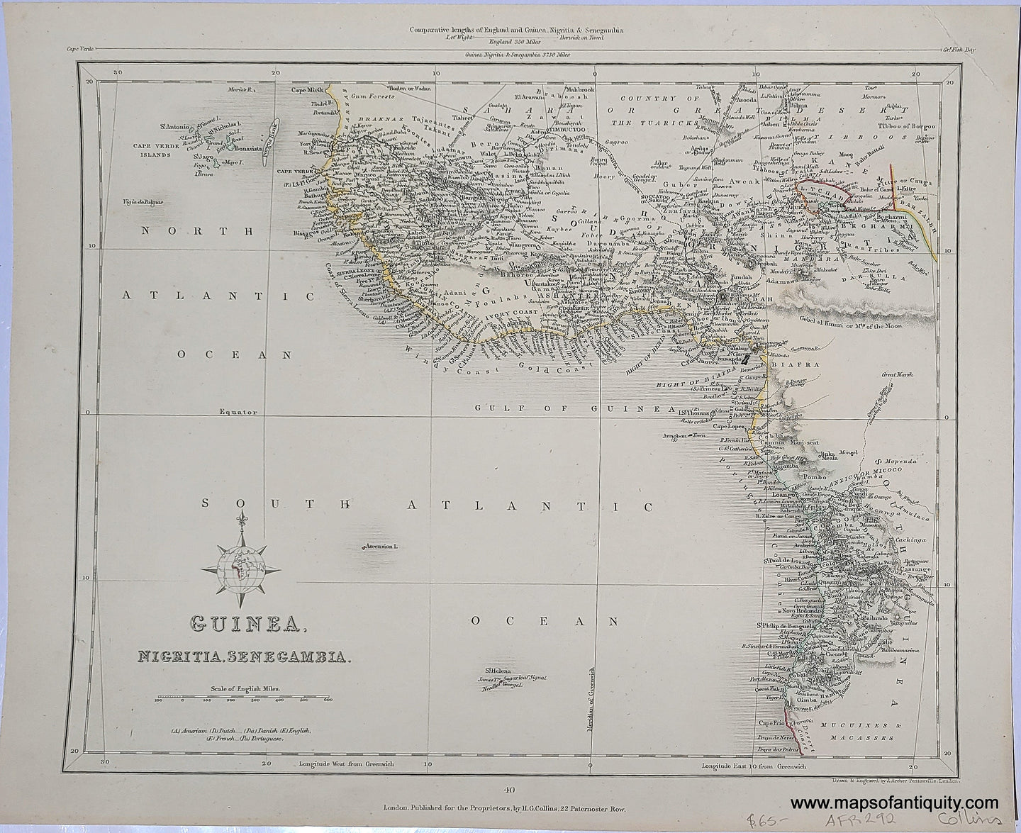 Genuine-Antique-Map-Guinea-Nigritia-Senegambia-1850-Collins-Maps-Of-Antiquity