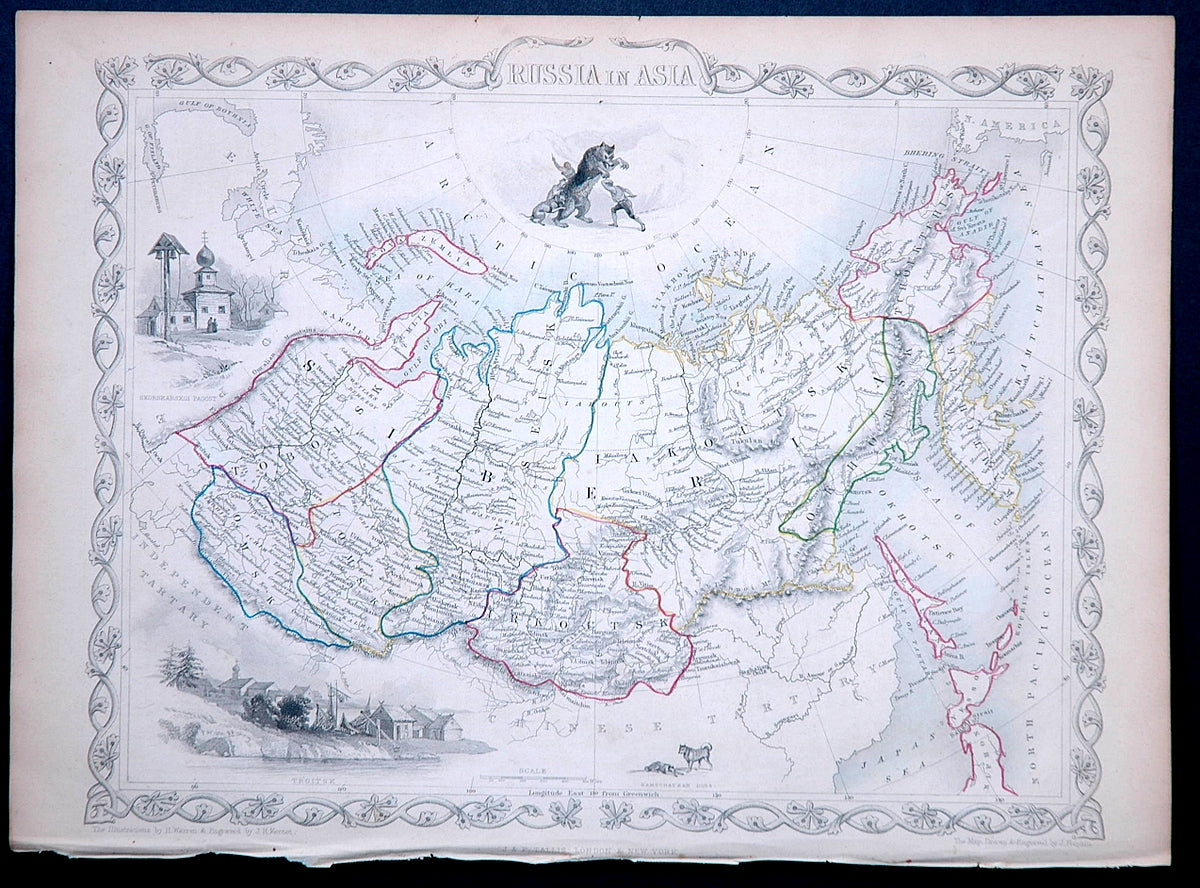 Engraved-antique-map-Russia-in-Asia-Asia-Asia-Russia-1851-Tallis-Maps-Of-Antiquity