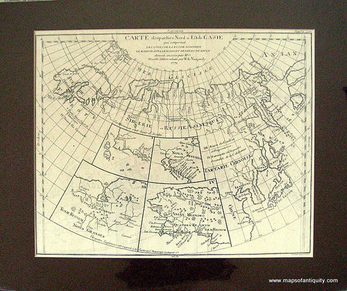 Antique-Black-&-White-Engraved-Map-Carte-desparties-Nord-at-Est-de-L'Asie-Asia-Asia-General-1772-Robert-de-Vaugondy-Maps-Of-Antiquity