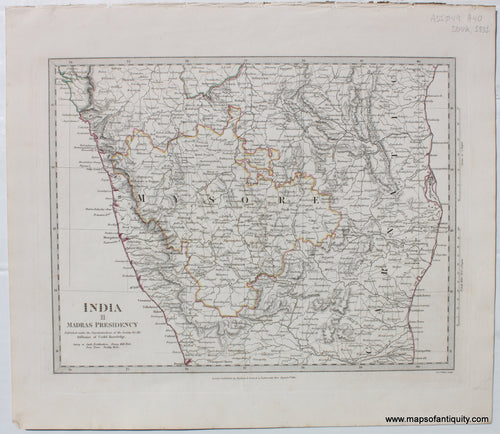 Antique-Hand-Colored-Map-India-II-Madras-Presidency-Asia-India-1831-SDUK/Society-for-the-Diffusion-of-Useful-Knowledge-Maps-Of-Antiquity