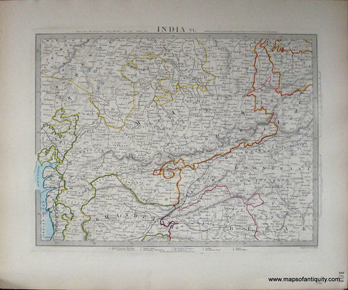 Antique-Hand-Colored-Map-India-VI.-Region-of-Malwa-Bhopal.--Asia-India-1845-(circa-1845)-SDUK/Society-for-the-Diffusion-of-Useful-Knowledge-Maps-Of-Antiquity