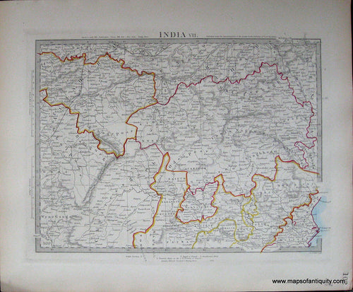 Antique-Hand-Colored-Map-India-VII.-Allahabad-Asia-India-1845-(circa-1845)-SDUK/Society-for-the-Diffusion-of-Useful-Knowledge-Maps-Of-Antiquity