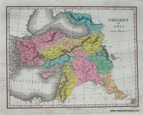 Antique-Hand-Colored-Map-Turkey-in-Asia.-Asia-Turkey-1827-Anthony-Finley-Maps-Of-Antiquity