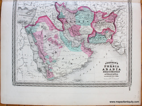 Antique-Map-Persia-Arabia-Belloochistan-and-Afghanistan