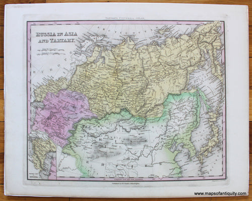 Antique-Hand-Colored-Map-Russia-in-Asia-and-Tartary-Asia-Russia-in-Asia-1839-H.S.-Tanner-Maps-Of-Antiquity