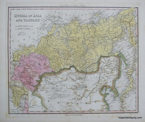 Hand-Colored-Engraved-Antique-Map-Russia-in-Asia-and-Tartary.-Asia-Russia-in-Asia-1845-Tanner-Maps-Of-Antiquity