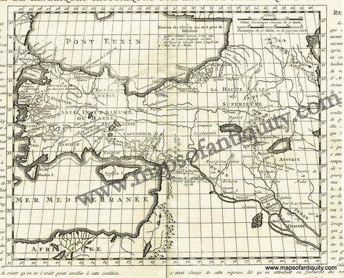 Black-and-White-Antique-Map-Pont-Euxin-Asie-Inferieure-Mer-Mediterranee-Asia-Turkey-1703-Chatelaine-Maps-Of-Antiquity