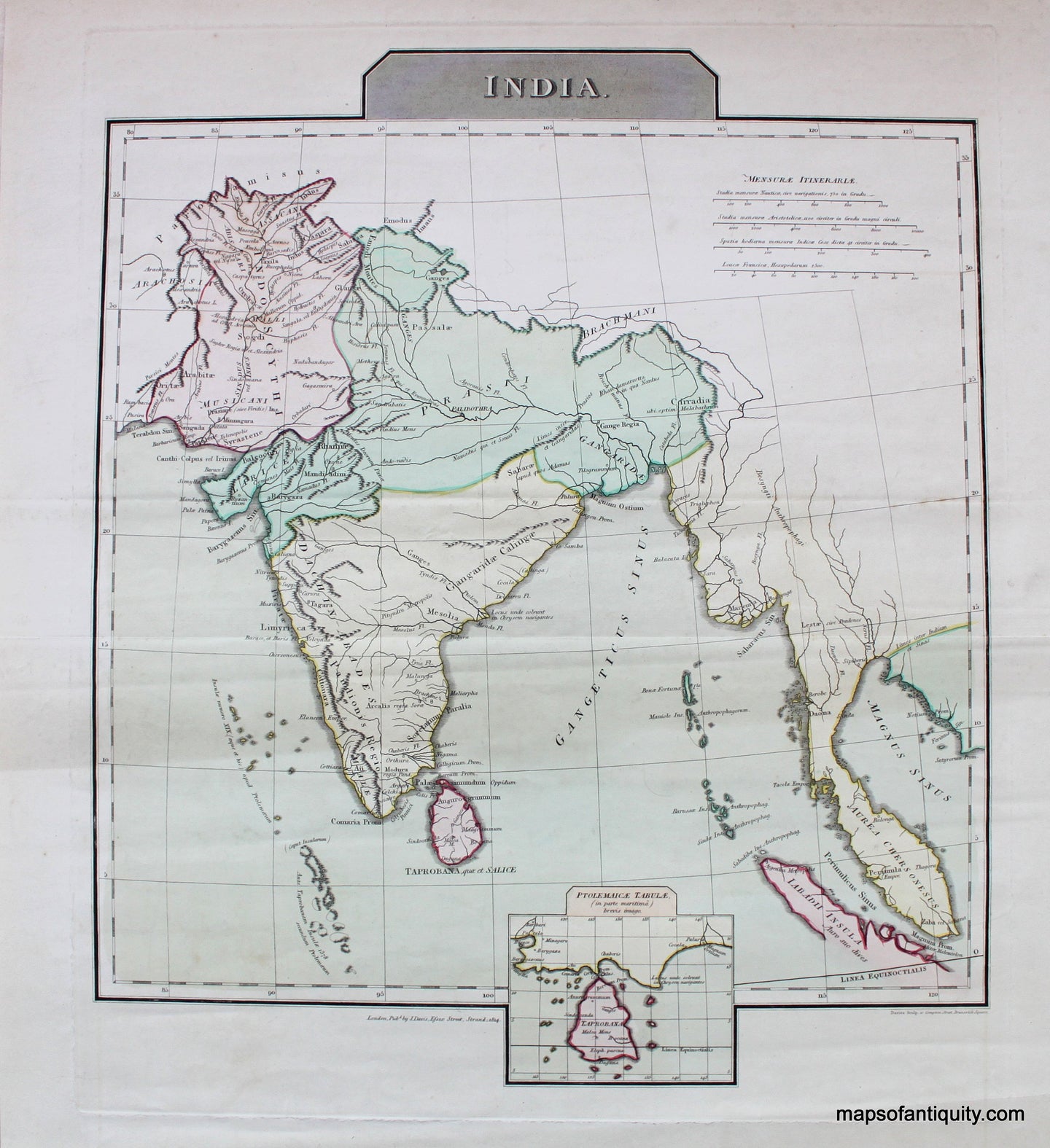 Antique-Hand-Colored-Map-India-World-India--1814-Pinkerton-Maps-Of-Antiquity