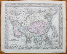 Load image into Gallery viewer, Antique-Hand-Colored-Map-Map-of-Asia-Showing-its-Gt.-Political-Divisions-verso-Map-of-Persia-Arabia-Turkey-in-Asia-Afghanistan-Beloochistan.-Asia-Middle-Easte-1879-Mitchell-Maps-Of-Antiquity
