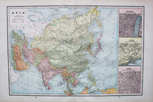 Load image into Gallery viewer, Antique-Printed-Color-Map-Asia-verso:-Ceylon-and-Turkish-Empire-in-Europe-and-Asia-Asia-Asia-Ceylon-Turkish-Empire-1894-Cram-Maps-Of-Antiquity
