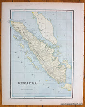 Load image into Gallery viewer, Antique-Printed-Color-Map-Sumatra-verso:-Birds-Eye-View-of-The-Holy-Land-Asia-Middle-East-&amp;-Holy-Land-Southeast-Asia-&amp;-Indonesia-1894-Cram-Maps-Of-Antiquity
