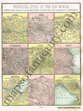 Load image into Gallery viewer, 1900 - Asia, verso: Cyprus, and Principal Cities of The Old World, Comparing Their Latitude with Points on The American Continent - Antique Map
