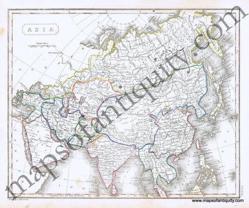 Antique-Hand-Colored-Map-Asia-Asia-Asia-General-1817-Arrowsmith-Maps-Of-Antiquity