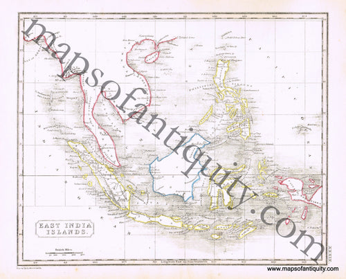 Antique-Hand-Colored-Map-East-India-Islands-Asia-Southeast-Asia-&-Indonesia-1817-Arrowsmith-Maps-Of-Antiquity