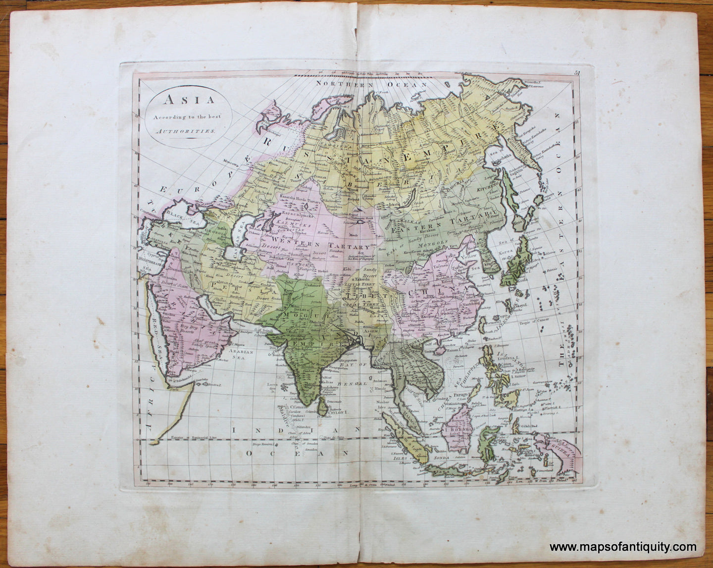 Antique-Hand-Colored-Map-Asia-According-to-the-Best-Authorities-Asia-Asia-General-1814-Carey-Maps-Of-Antiquity
