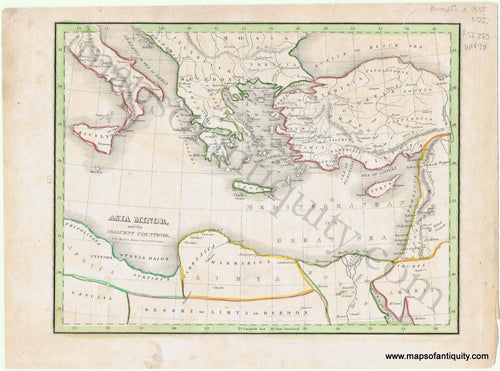 Antique-Hand-Colored-Map-Asia-Minor-and-the-Adjacent-Countries.-Asia-Turkey-&-the-Mediterranean-Asia-General-1835-Bradford-Maps-Of-Antiquity