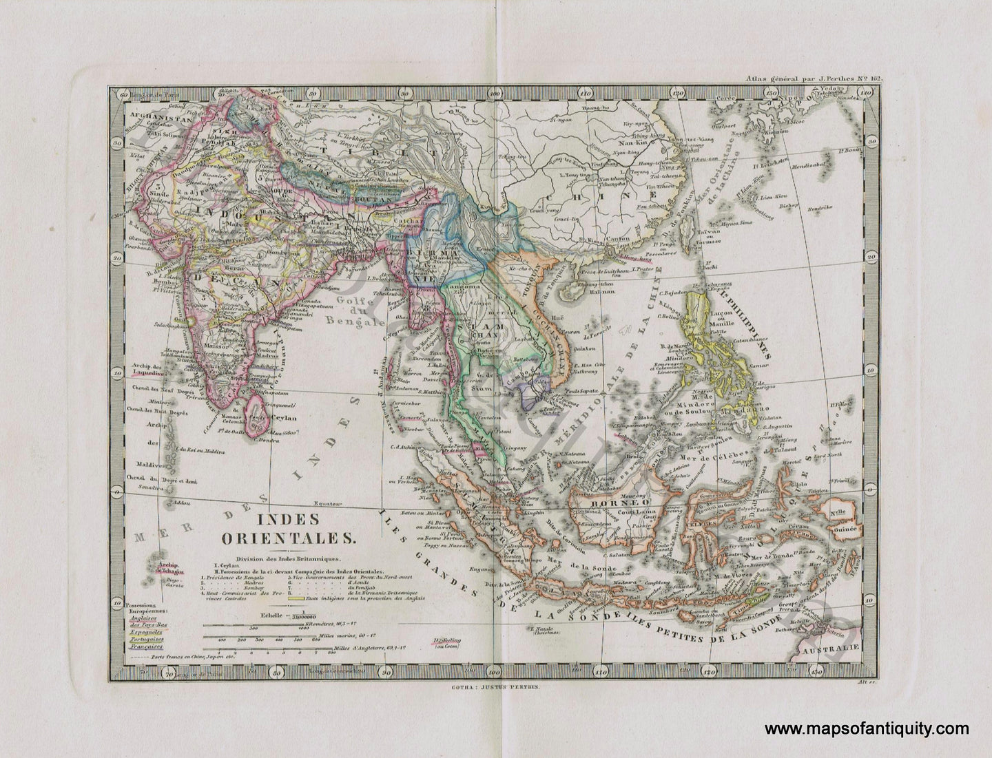 East-Indies-Indes-Orientales-Perthes-1871-Antique-Map-1870s-1800s-19th-century-Maps-of-Antiquity