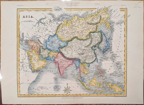 Antique-Hand-Colored-Map-Asia-c.-1850-Archer-Collins-Appleton-1800s-19th-century-Maps-of-Antiquity