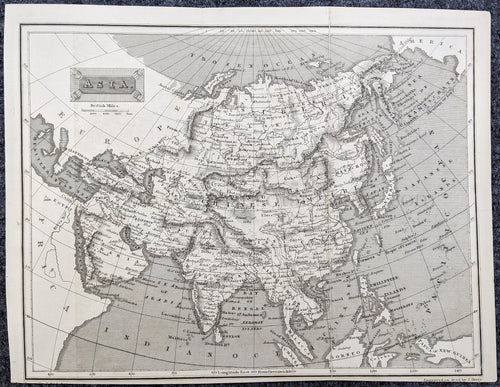 Genuine-Antique-Map-Asia.-Asia--c.-1800-J-Shury-Maps-Of-Antiquity-1800s-19th-century